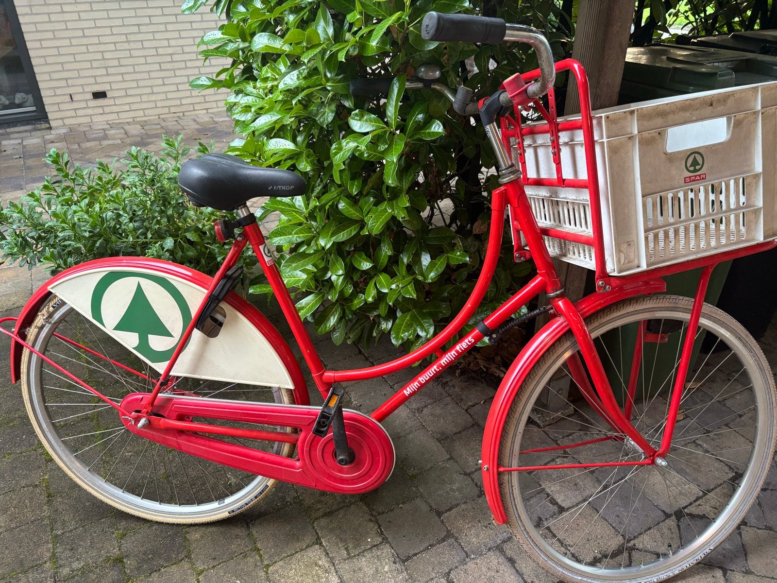 SPAR Transportfiets - Rood met krat, Gebruikt, Velgrem, 50 tot 53 cm, Ophalen