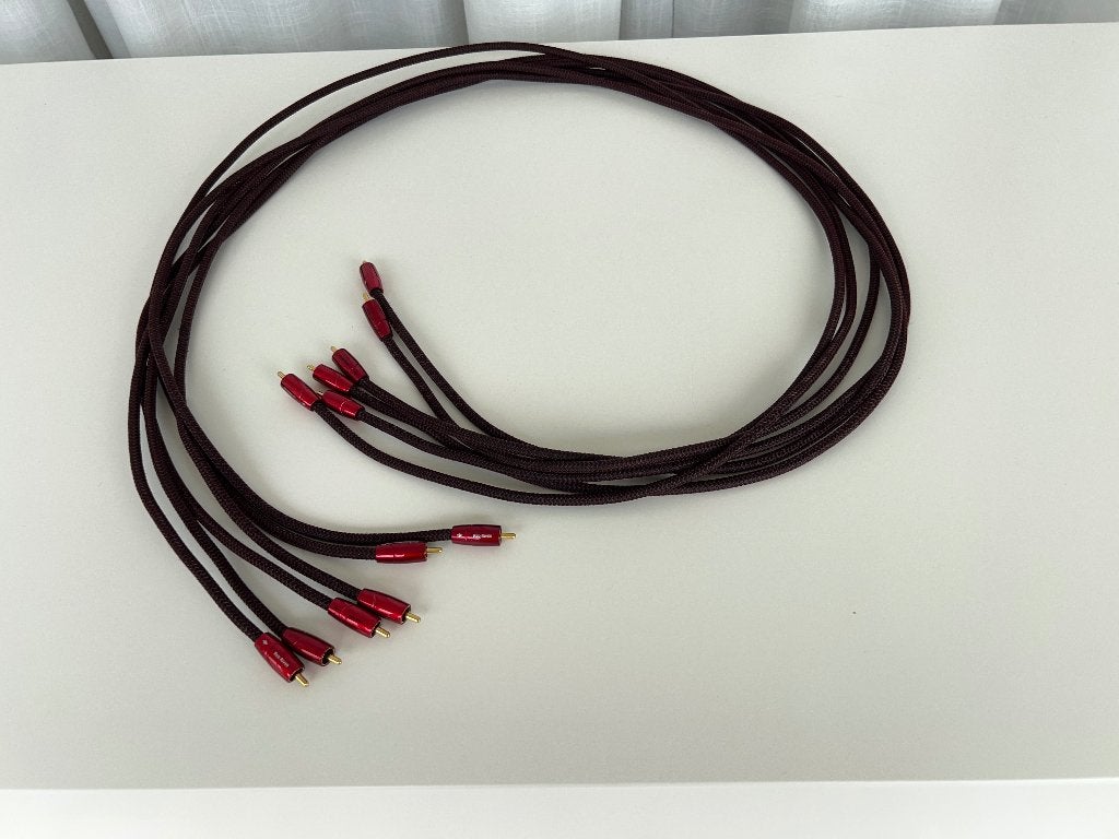 Audioquest Red River RCA  8 stuks, Ophalen of Verzenden, Zo goed als nieuw, Minder dan 2 meter, Interlink-kabel