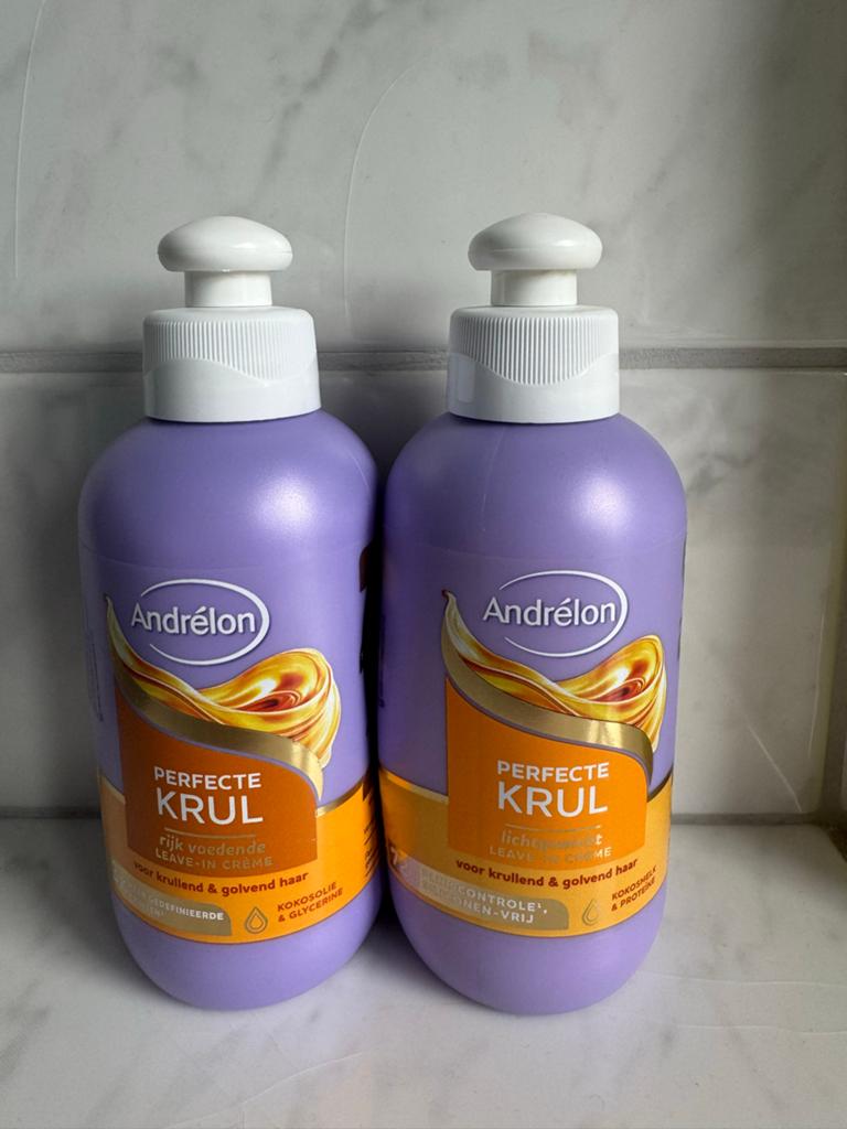 Andrélon Perfecte Krul Leave-in Crème (2 stuks), Ophalen of Verzenden, Nieuw, Haarverzorger of -hersteller