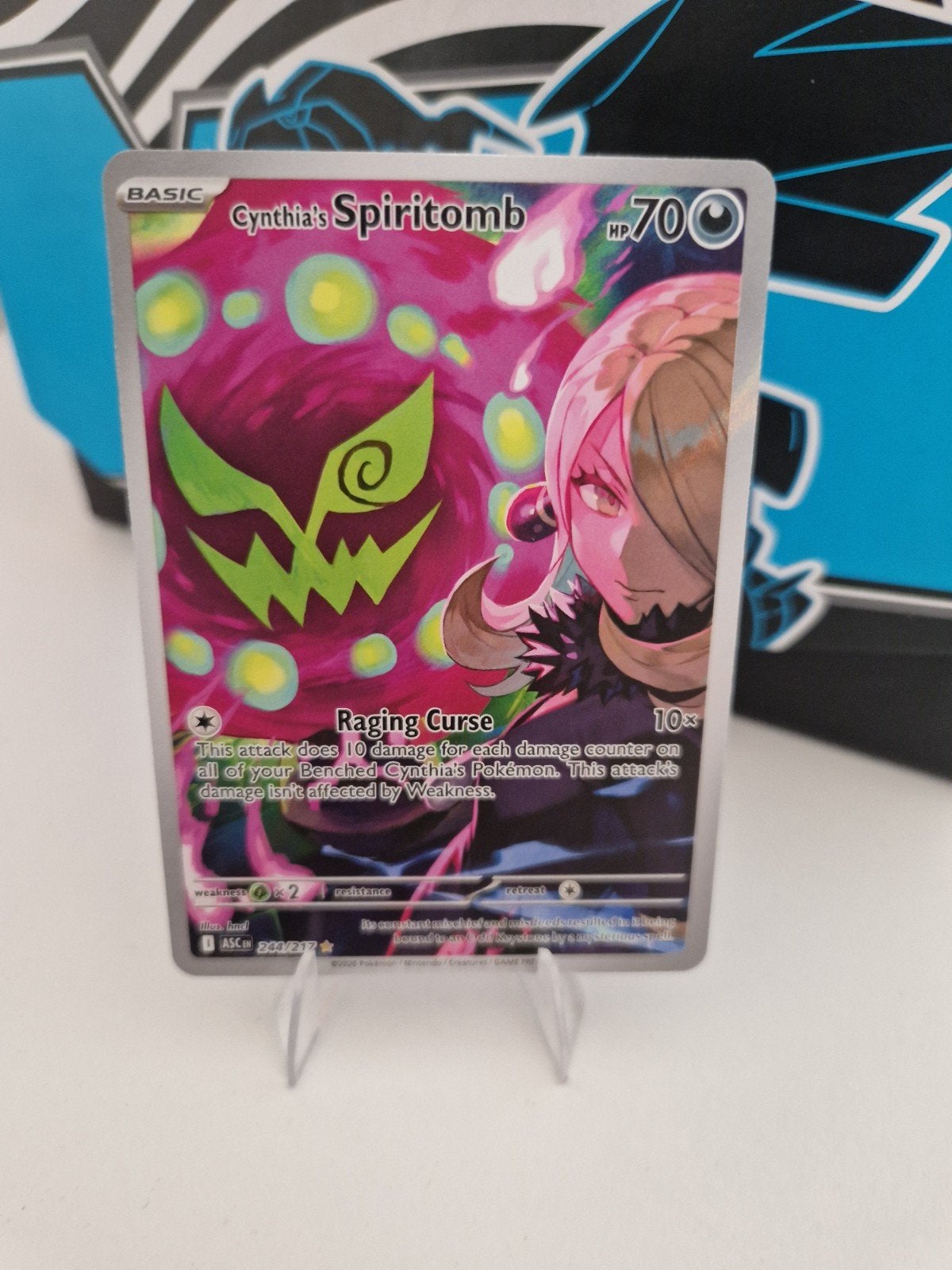 Cynthia's Spiritomb 244/217, Ophalen of Verzenden, Zo goed als nieuw, Losse kaart, Foil