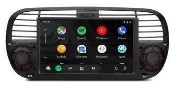 Navigatie fiat 500 2007 carkit android 15 usb carplay 64gb
