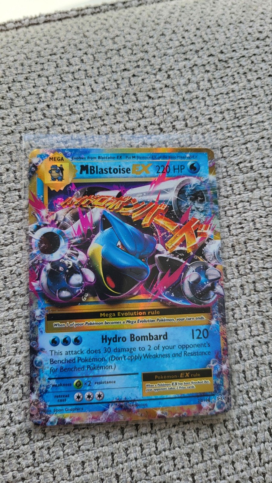 Pokémon M Blastoise EX Kaart - Zeldzaam en in Topstaat!, Verzenden, Zo goed als nieuw, Losse kaart