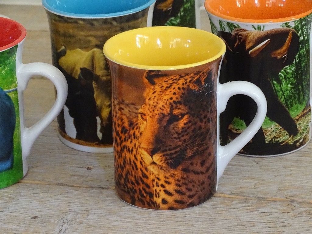 5x Mok, WWF, Wildlife, zo goed als nieuw, Overige merken, Zo goed als nieuw, Overige stijlen, Aardewerk