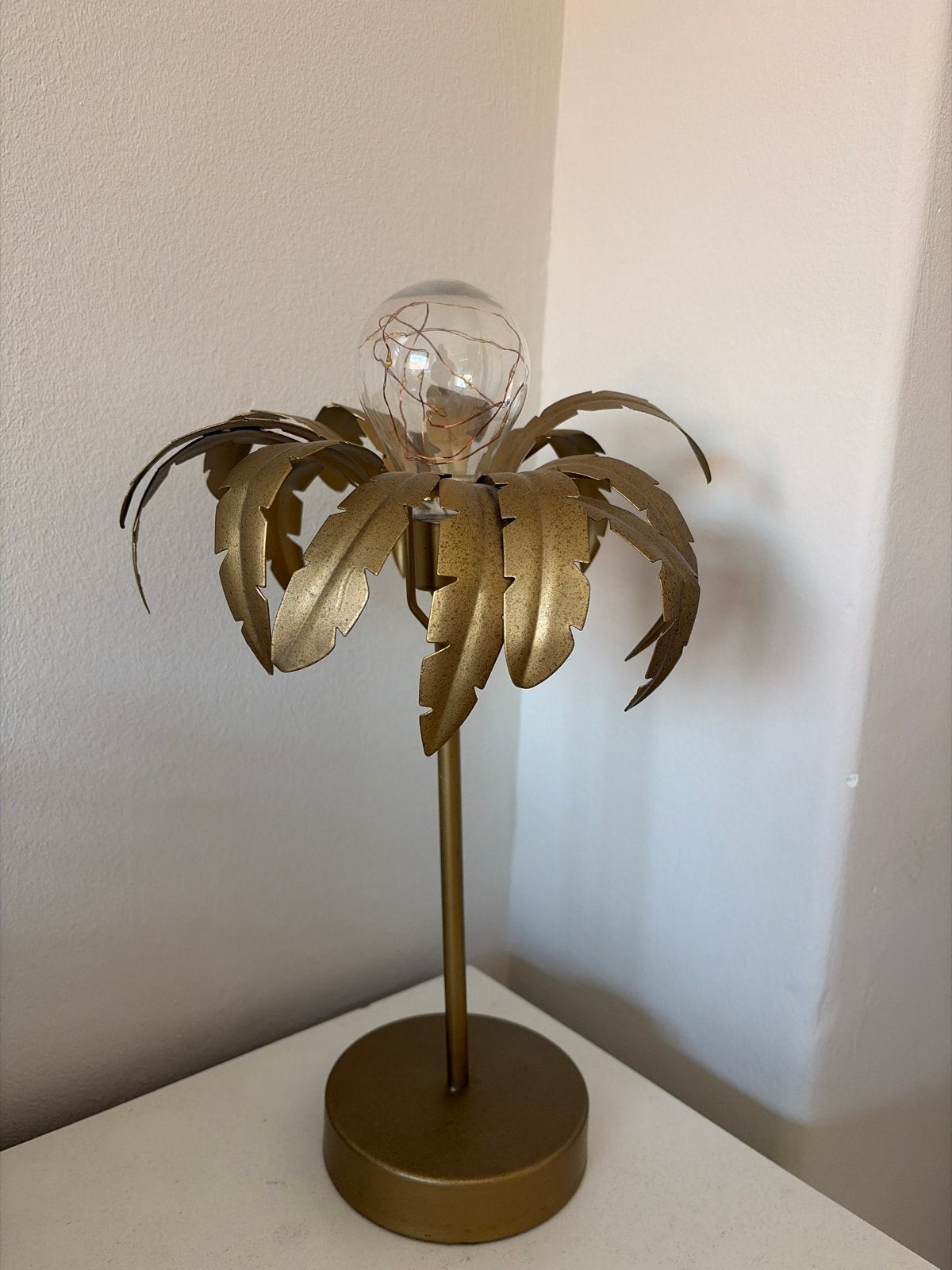 Gouden Palmboom Tafellamp met Sfeerlicht, LED verlichting, Overige merken, Goud, Overige fittingen