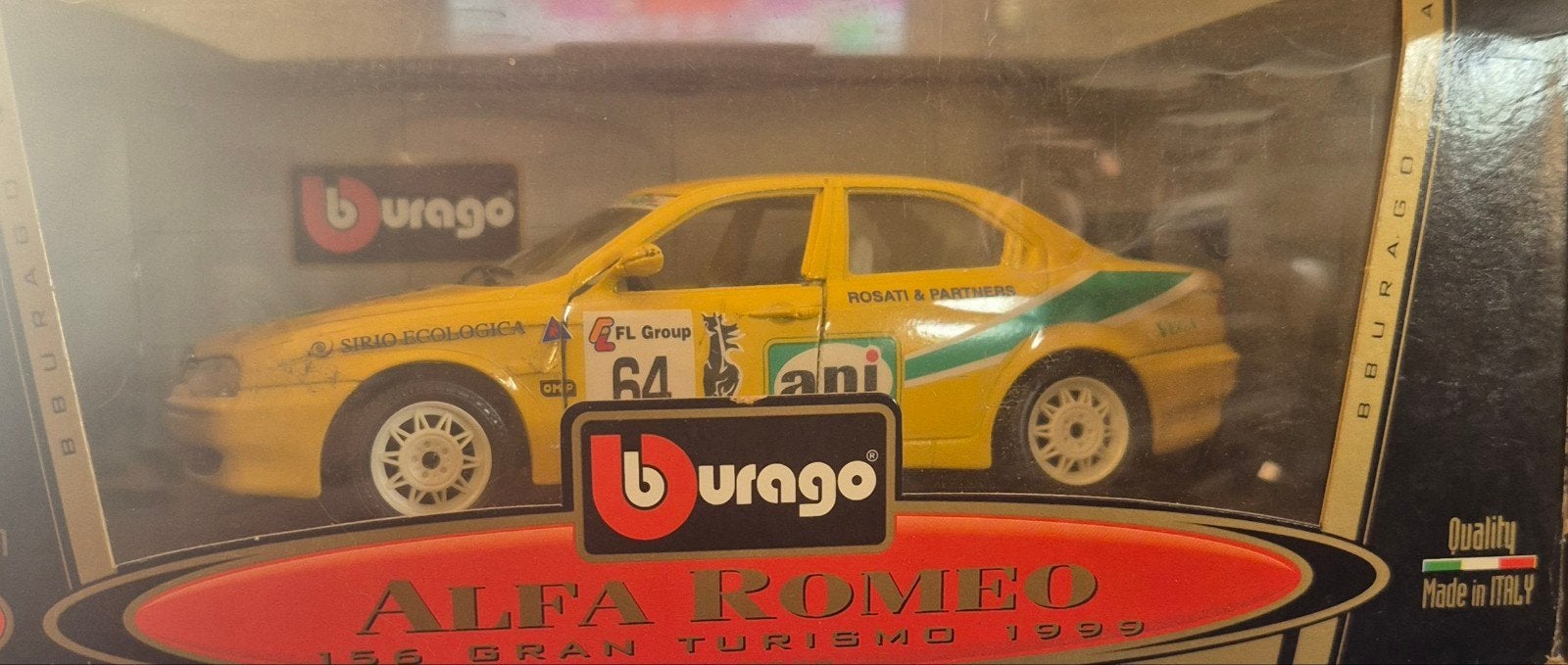 Burago Alfa Romeo 155 Gran Turismo 1999 - VIP Collectie, Hobby en Vrije tijd, Ophalen of Verzenden