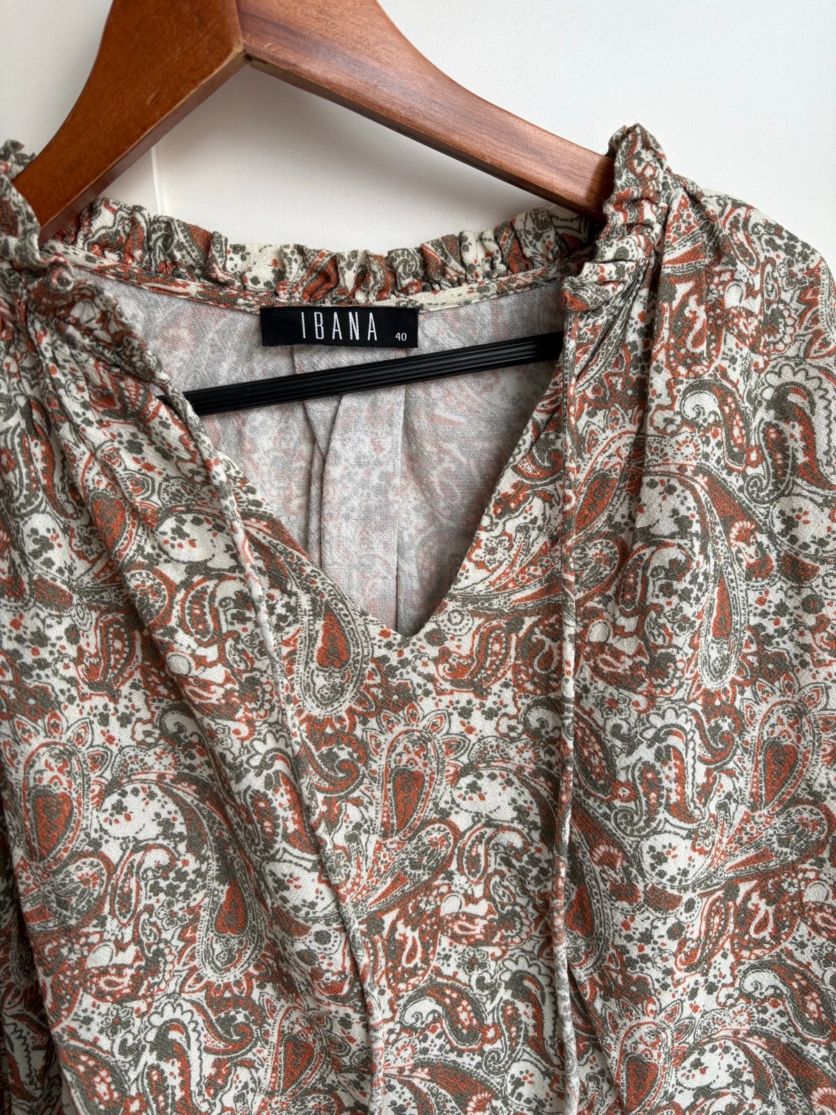 Ibania blouse met paisley print, maat 40, Ophalen of Verzenden, Zo goed als nieuw, Maat 38/40 (M), Meerkleurig