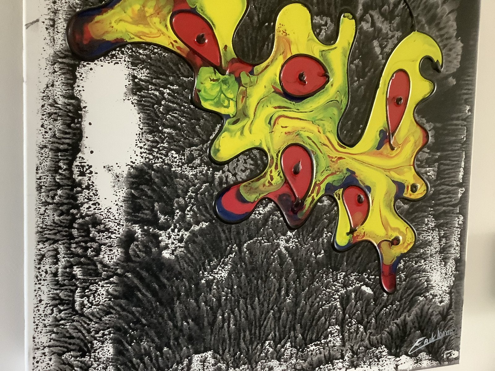 Erik Loman - Black Queen (2012) - Gemengde techniek, Antiek en Kunst, Ophalen, Abstract, Echtheidscertificaat, Gemengde techniek