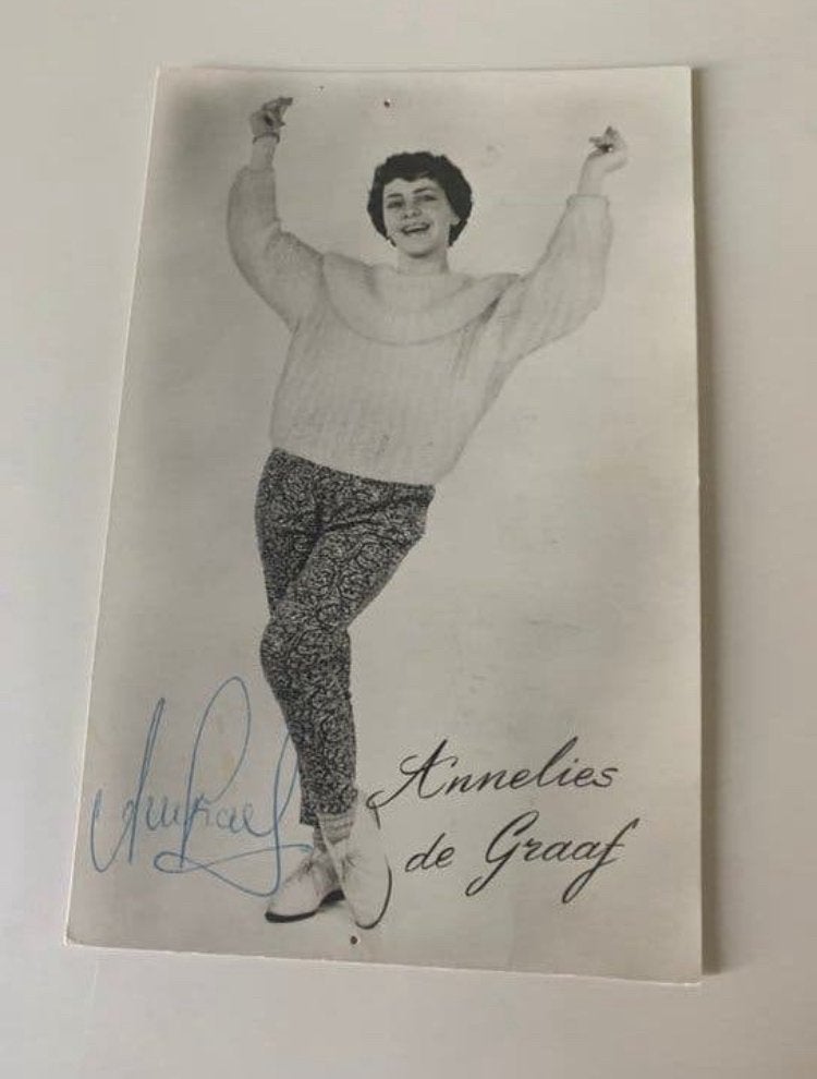 Foto m handtekening ANNELIES DE GRAAF zangeres, Ophalen of Verzenden, Zo goed als nieuw, Foto of Kaart