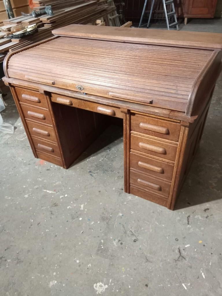Rolluik BUREAU Americain, Huis en Inrichting, Bureaus, Ophalen, Overige typen, Gebruikt, Hout