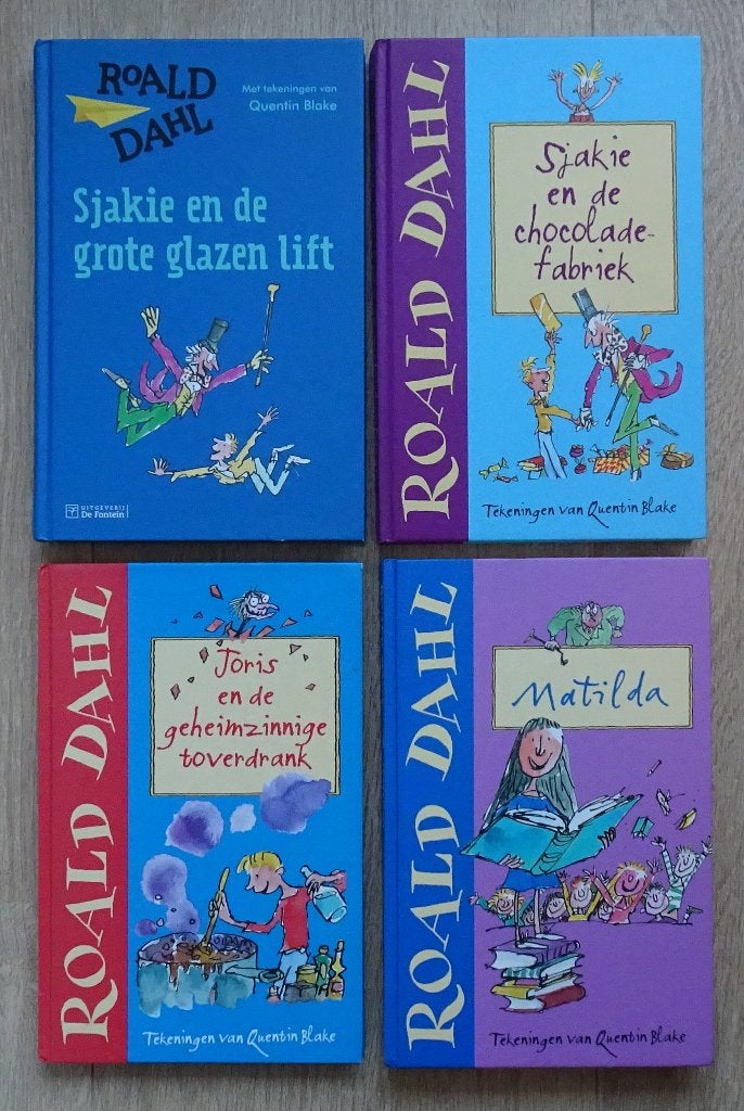 7 boeken Roald Dahl - Sjakie en de chocoladefabriek ea, Boeken, Ophalen, Zo goed als nieuw, Roald Dahl, Sprookjes