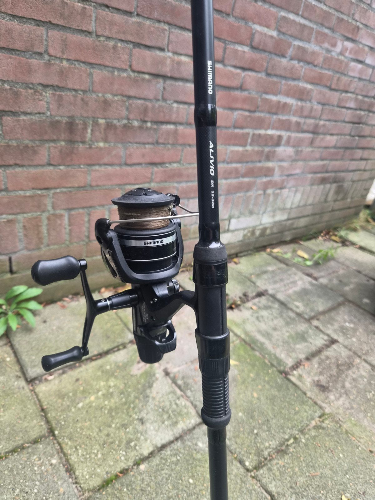 2x Shimano Alivio DX 12-300 met 2x Baitrunner ST 10000 RB, Ophalen, Gebruikt, Complete hengel