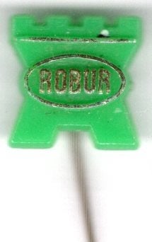 Robur cementfabriek groen plastic speldje ( L_134), Ophalen of Verzenden, Zo goed als nieuw, Transport, Speldje of Pin