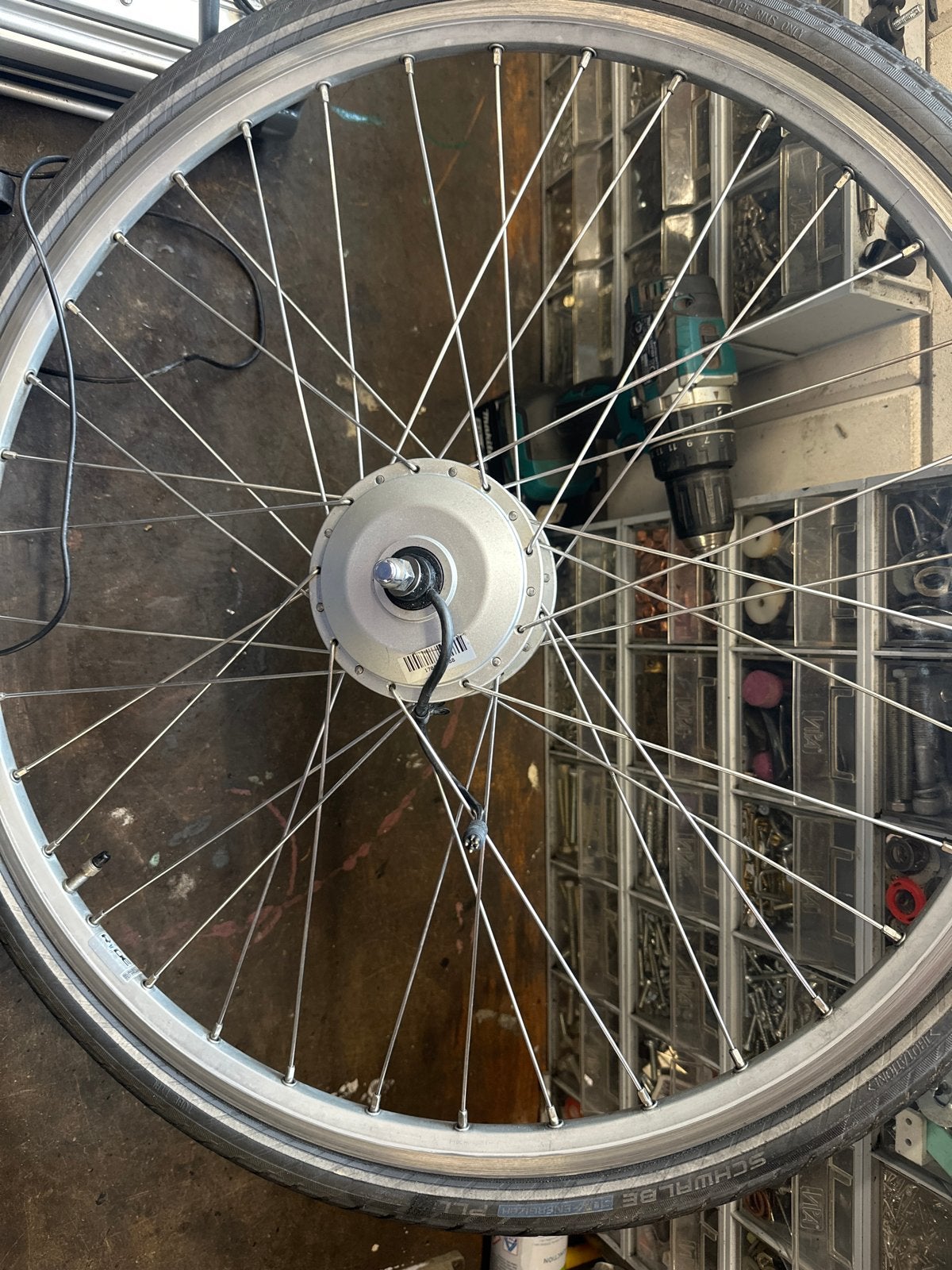 RIH elektrische fiets onderdelen met motorwiel, Gebruikt, Motor, Aluminium, Ophalen