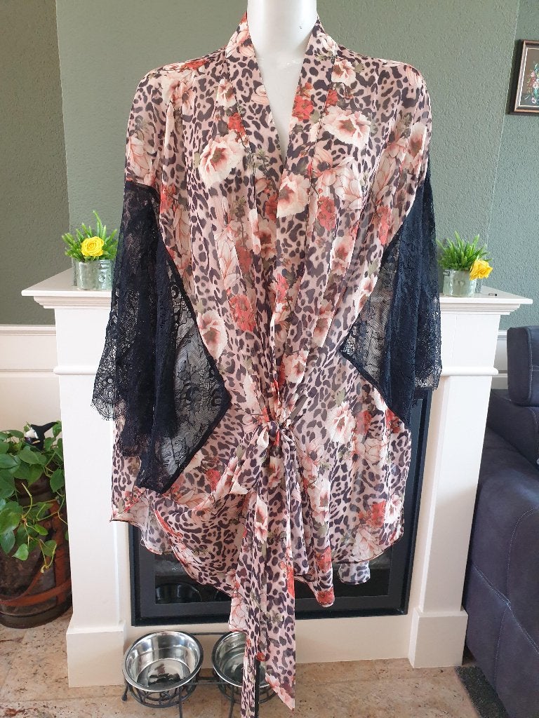 Guess prachtige luipaard kimono vest S 36, Guess, Verzenden, Beige, Zo goed als nieuw