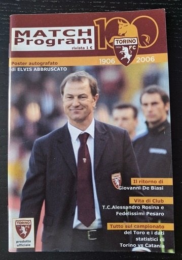 Programmaboekje Torino - Catania, Verzamelen, Ophalen, Zo goed als nieuw, Buitenlandse clubs, Poster, Plaatje of Sticker