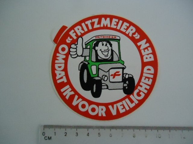 sticker oud FRITZMEIER traktor tractor landbouw agrarisch a, Verzenden, Zo goed als nieuw, Bedrijf of Vereniging
