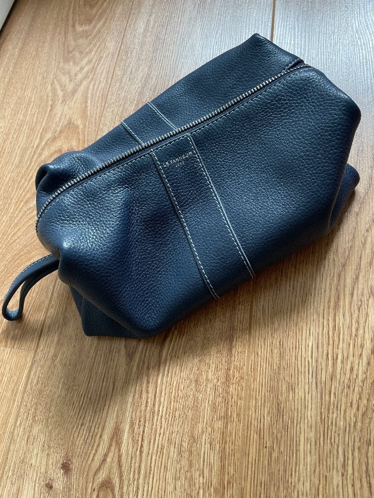 Toilettas, Le Tanneur, Ophalen of Verzenden, Zo goed als nieuw, Blauw, Heer of Dame