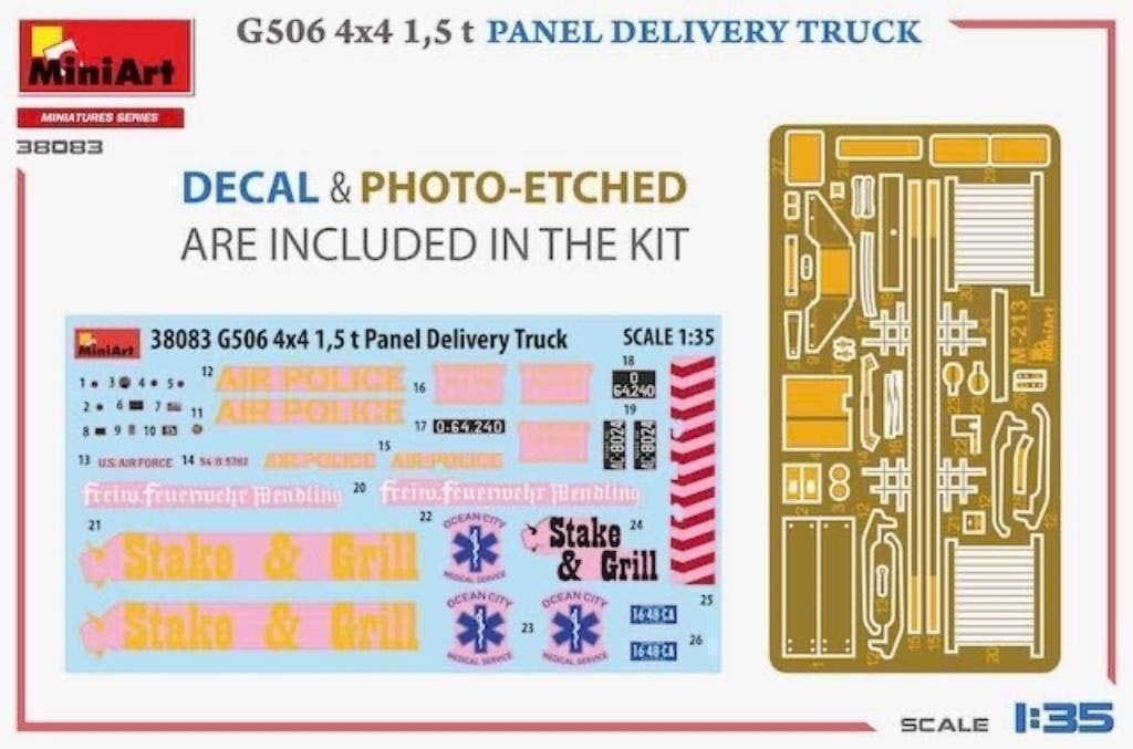 MiniArt	38083	G506 4х4 1,5 t Panel Delivery Truck	1/35, Ophalen of Verzenden, Nieuw, 1:32 tot 1:50, Italeri