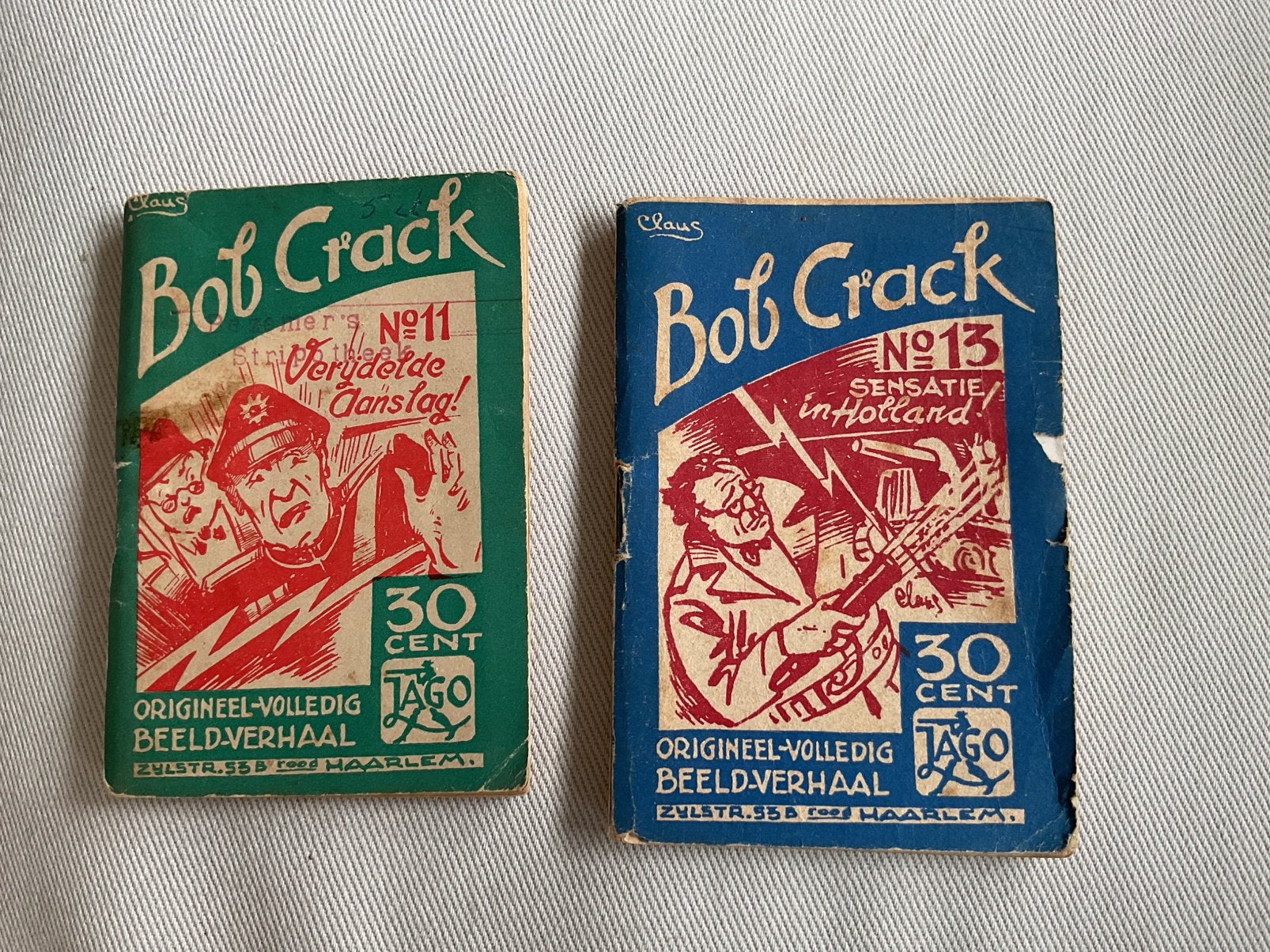 Bob Crack 11 deeltje en 13, Meerdere stripboeken, Ophalen of Verzenden, Gelezen