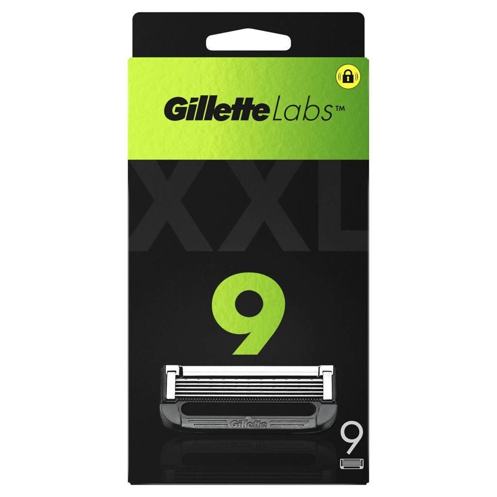 Gillette Labs Navulmesjes 9 Stuks, Ophalen, Nieuw, Gehele gezicht