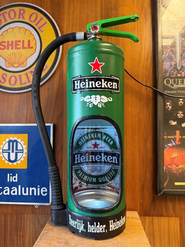 Heineken decoratieve brandblusser lamp, mancave, Ophalen of Verzenden, Nieuw, E14 (klein), Led-lamp