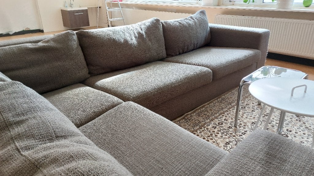 Stoffen bankstel, Ophalen, 250 tot 300 cm, Gebruikt, Hoekbank