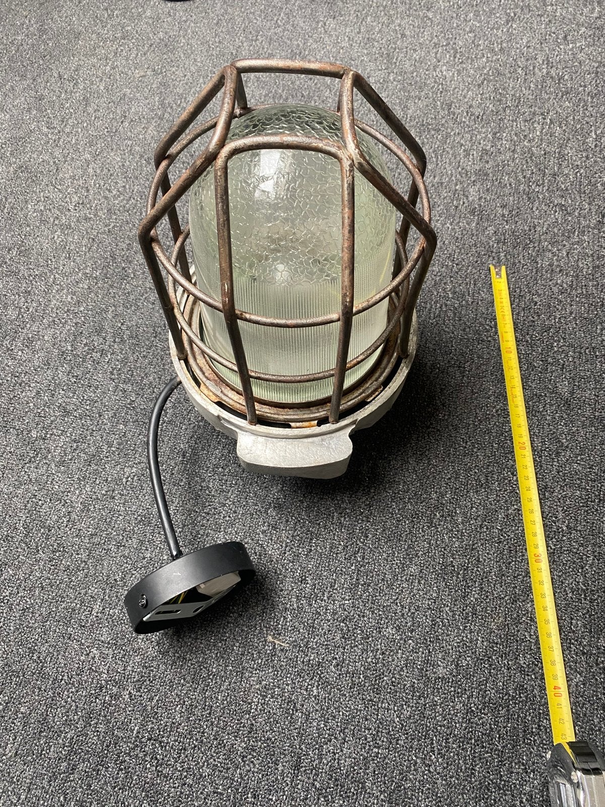Zware Industriële vintage scheepslamp / kooilamp / bully, Ophalen of Verzenden