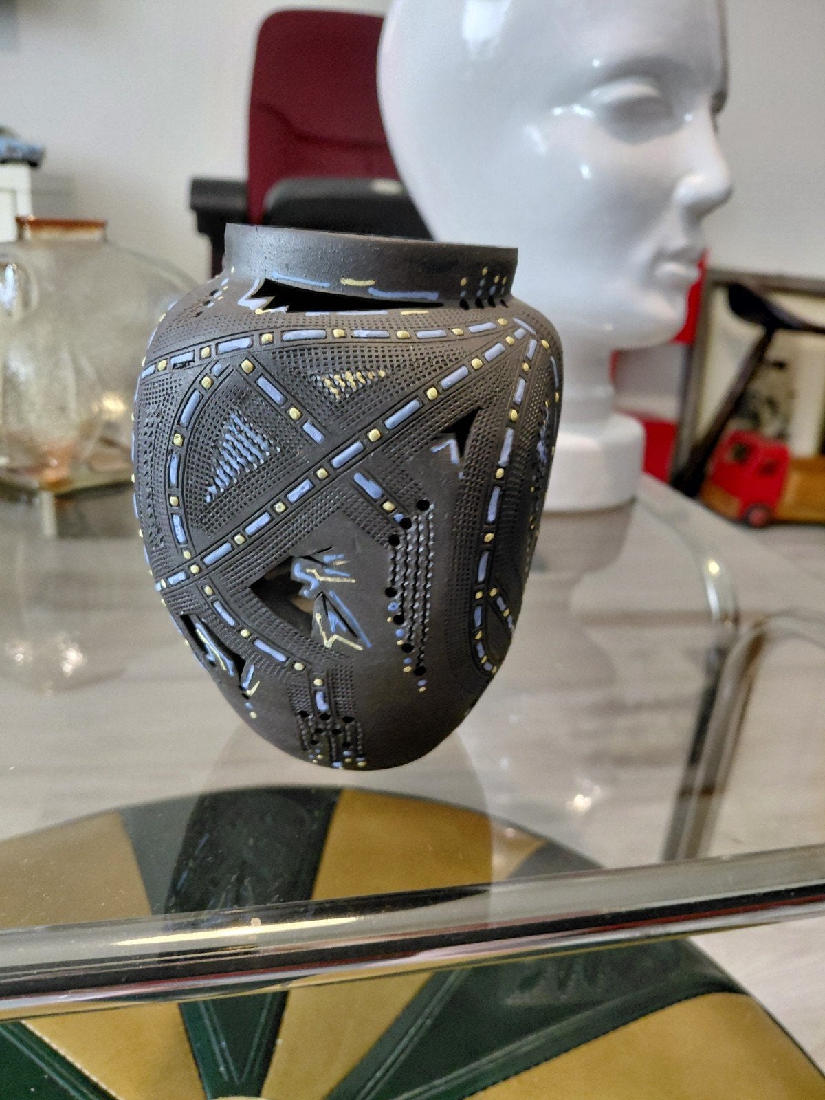 vintage antropomorfe kaarshouder zeldzaam 13 cm, Ophalen of Verzenden