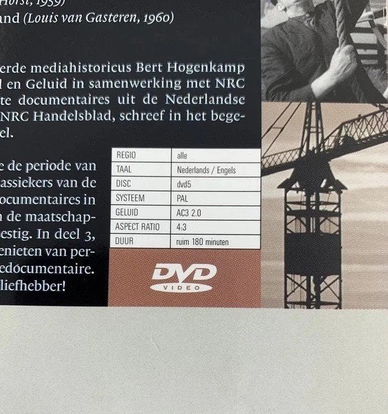 Tijdsbeeld Nederland Deel 1 documentaire dvd, Verzenden, Alle leeftijden, Nederlands, Zo goed als nieuw