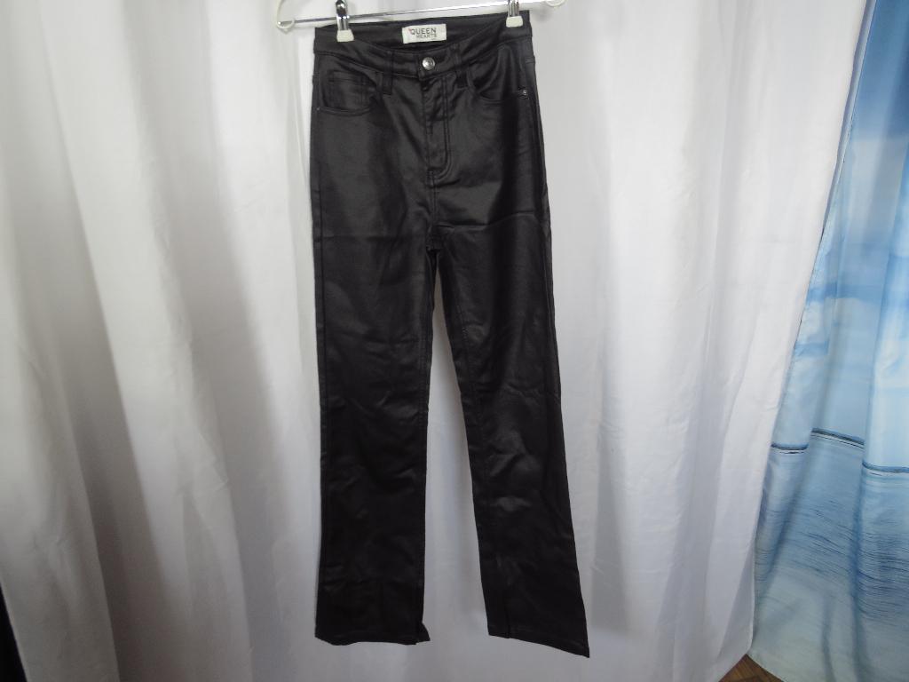 Zwart coated broek mt S Queen Hearts paris, Zwart, Ophalen of Verzenden, Zo goed als nieuw, Queen Hearts paris