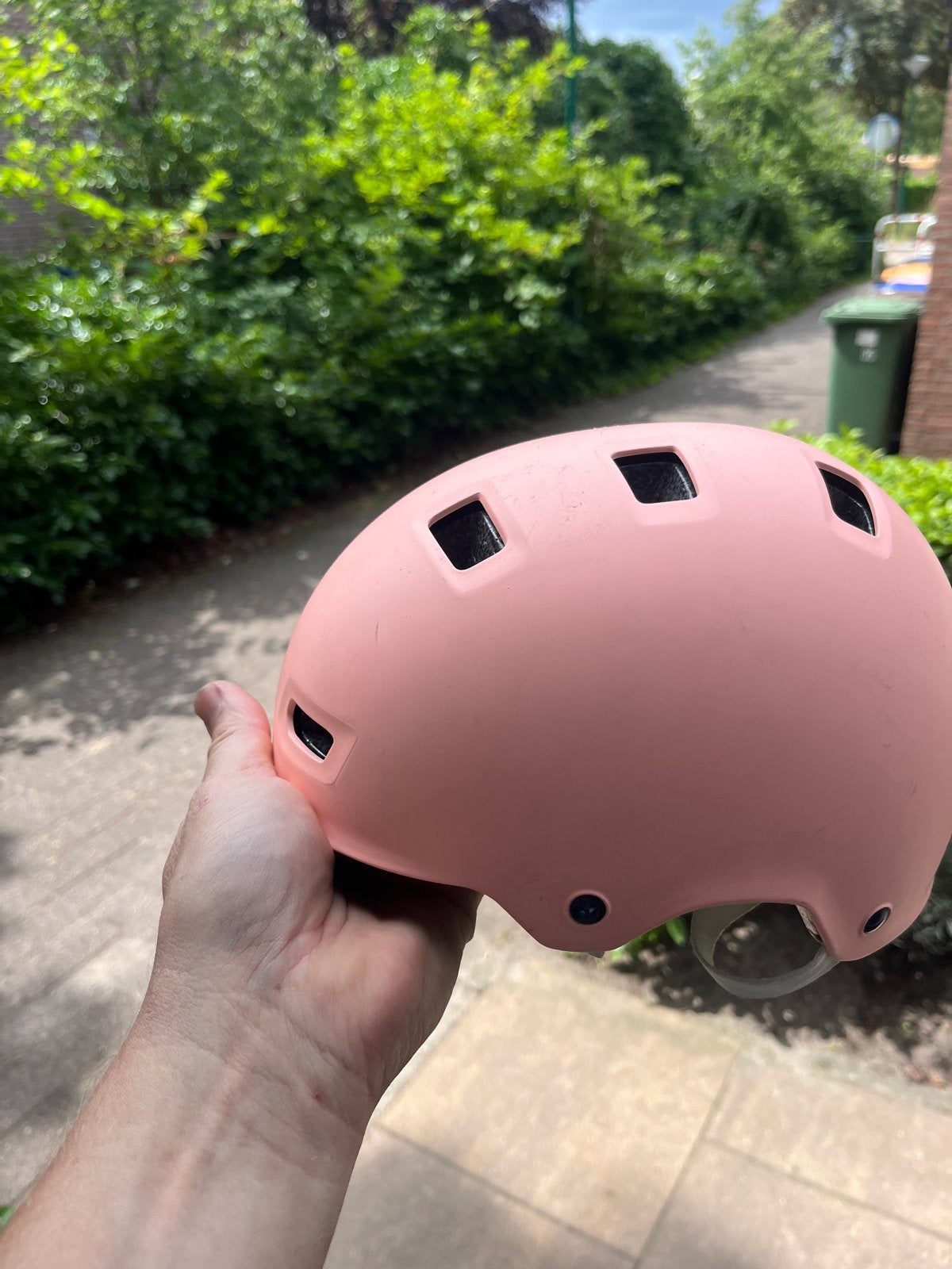 2x Roze skate helm voor kinderen, Ophalen, Gebruikt, Overige maten, Jongen of Meisje