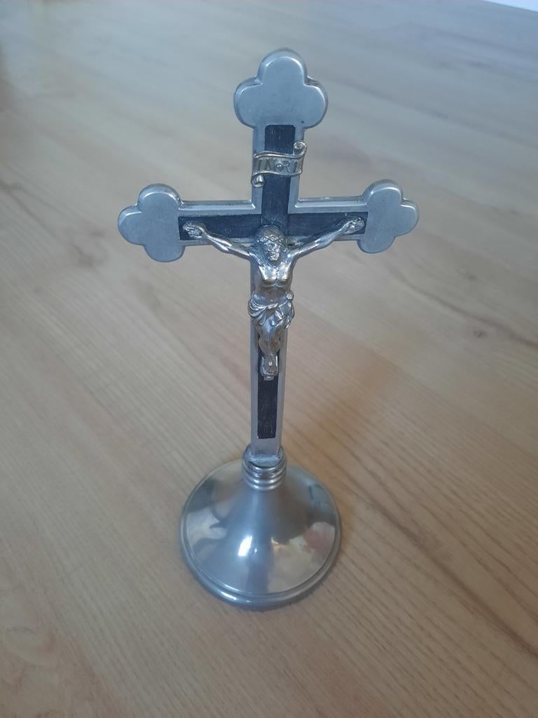 Antiek Kruisbeeld met Corpus - Metaal, Ophalen of Verzenden
