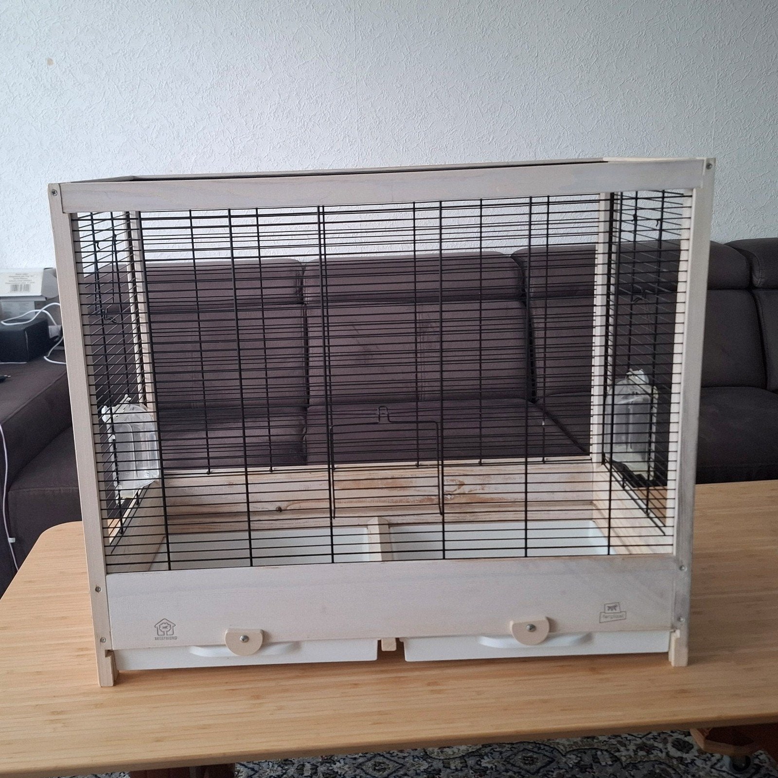 Ferplast vogelkooi 69 lengte 58 breedte en 34 cm diep, Dieren en Toebehoren, Ophalen, Gebruikt, Hout, Vogelkooi