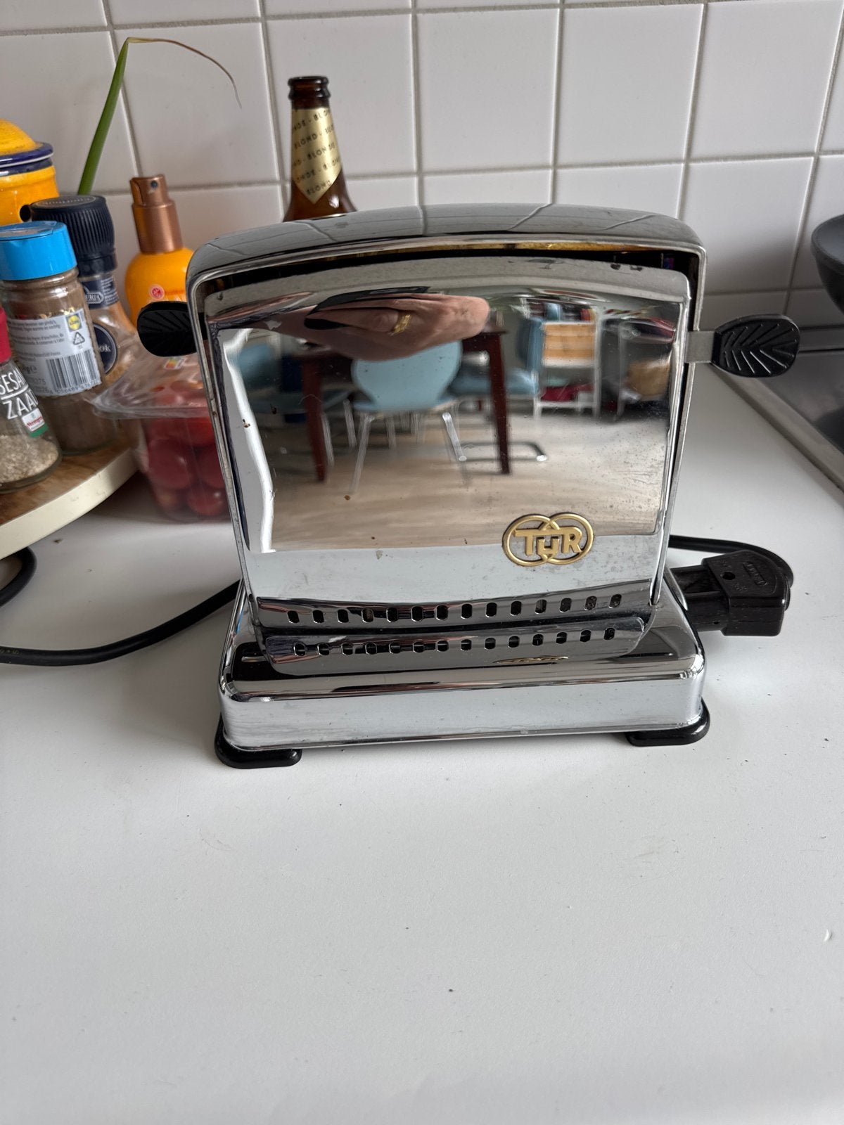 Vintage Tur broodrooster - Chroom DDR, Antiek en Kunst, Ophalen of Verzenden