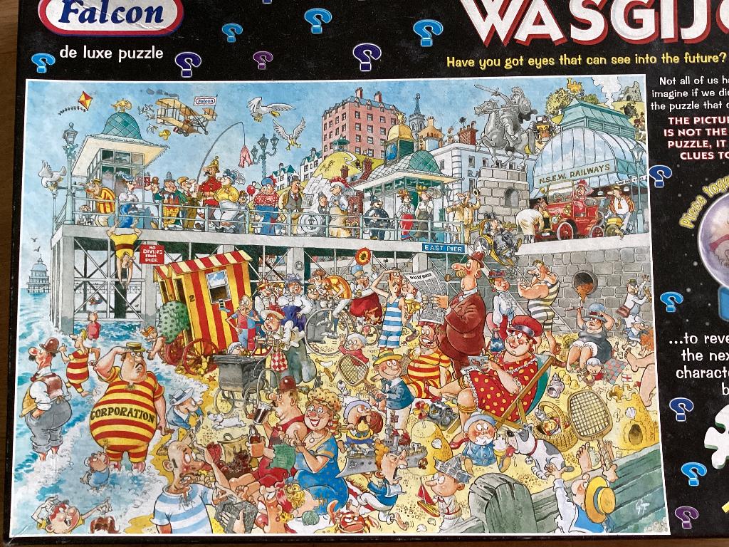 Wasgij 1000 stukjes , het strand, Hobby en Vrije tijd, Denksport en Puzzels, Ophalen, 500 t/m 1500 stukjes, Gebruikt, Legpuzzel