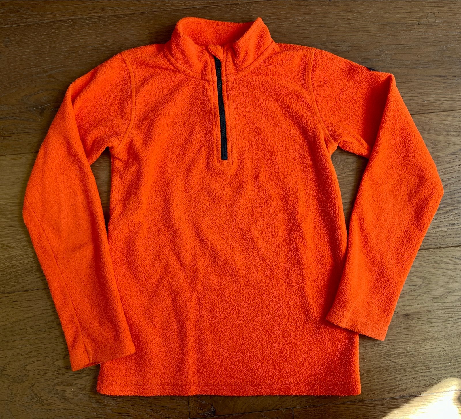 Hema oranje fleece Thermotrui - maat 122/128, Ophalen of Verzenden, Gebruikt, Jongen of Meisje, Trui of Vest