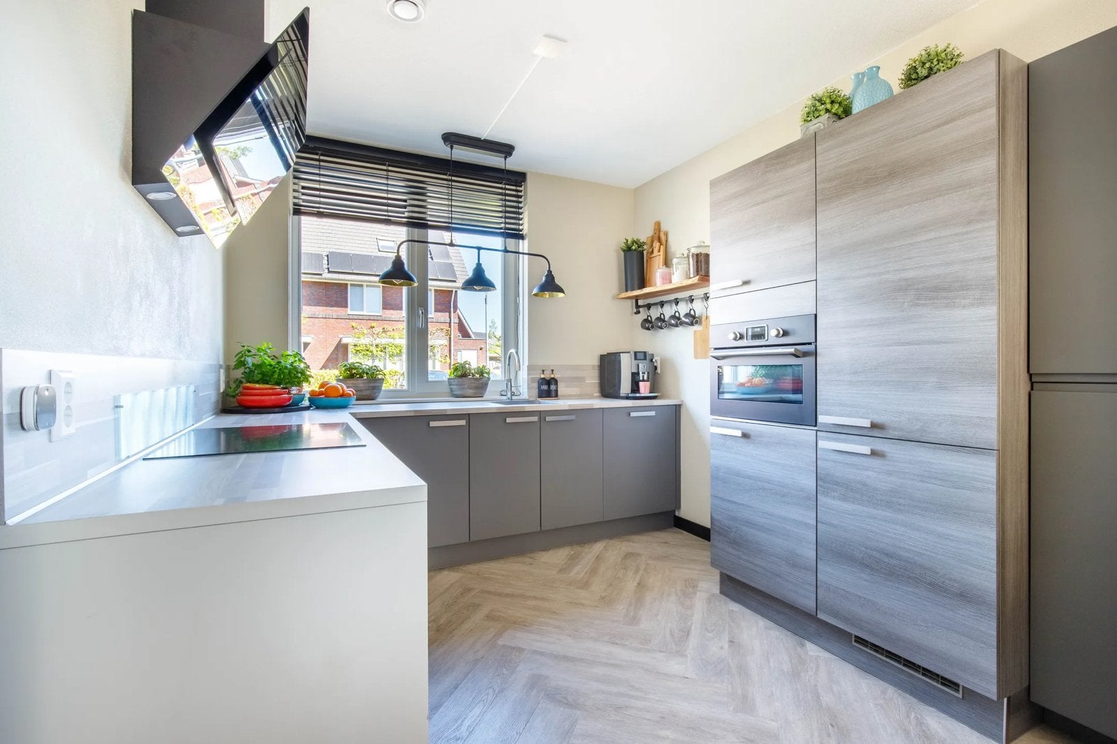 Volledige keuken met inbouwapparatuur, Ophalen, Gebruikt, Hoekkeuken, Kunststof