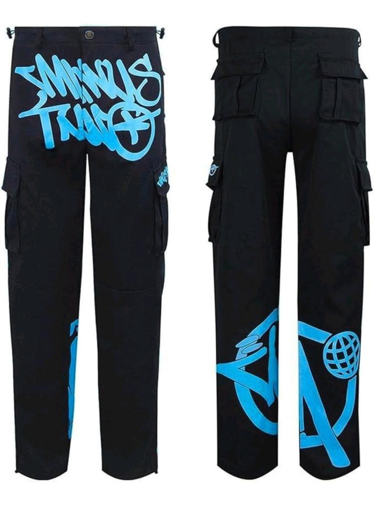 Nieuwe Minus Two Cargo hiphopbroek maat L. Ook met rood., Kleding | Dames, Zwart, Maat 42/44 (L), Nieuw, Ophalen of Verzenden