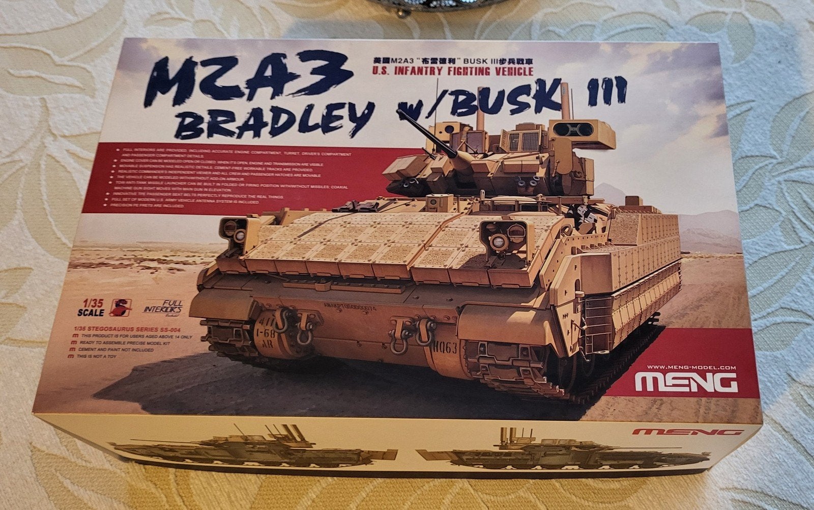 1/35 MENG M2A3 Bradley w/BUSK III, Hobby en Vrije tijd, Overige merken, Tank, Verzenden, Groter dan 1:32