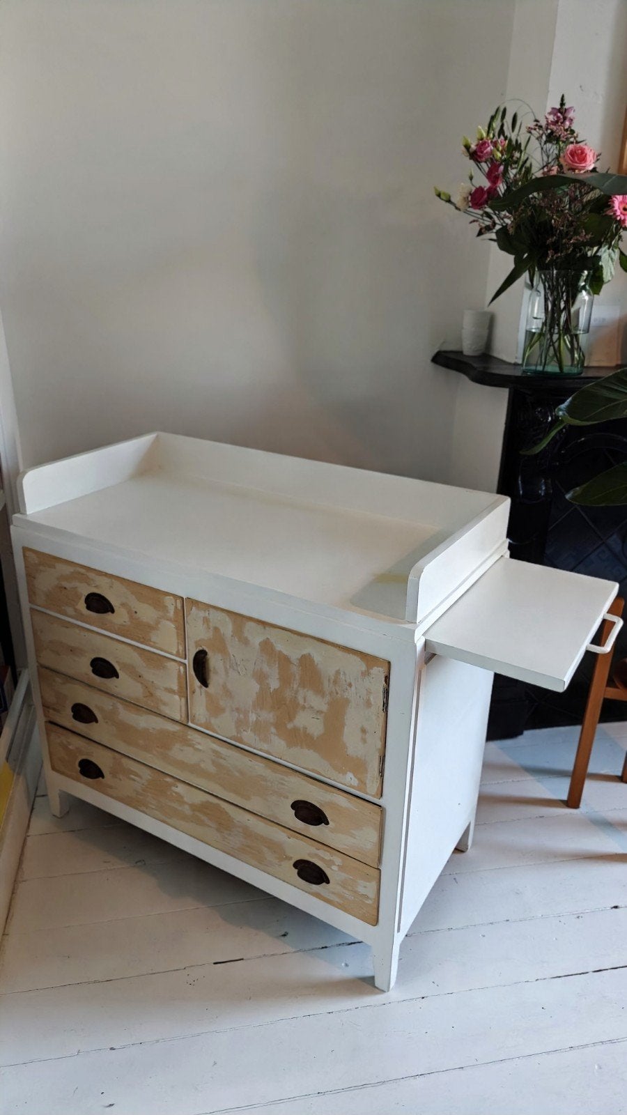 Vintage Commode / Dressoir – Japandi / Landelijke Stijl, Ophalen, Japandi, Gebruikt, 50 tot 100 cm