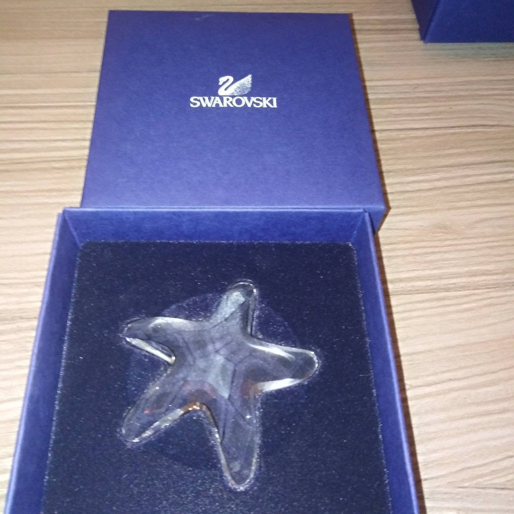 Zeester, Sint Jacobsschelp, Tolhoornschelp kristal Swarovski, Verzamelen, Swarovski, Ophalen, Zo goed als nieuw, Figuurtje