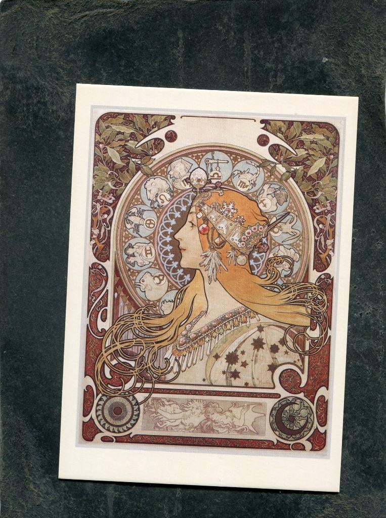 Ansicht Alfons Mucha - Zodiac, Verzamelen, Ansichtkaarten | Themakaarten, Verzenden, 1980 tot heden, Ongelopen