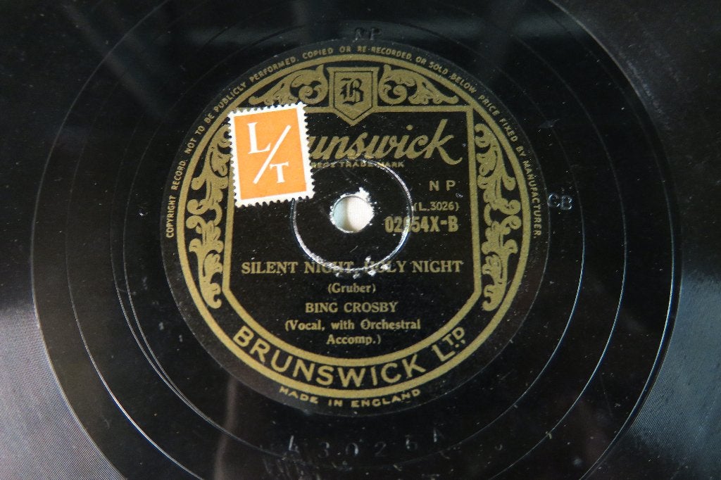 Bing Crosby Silent night, holy night 78rpm 78 toeren kerst, Gebruikt, 10 inch, Ophalen of Verzenden, Overige typen