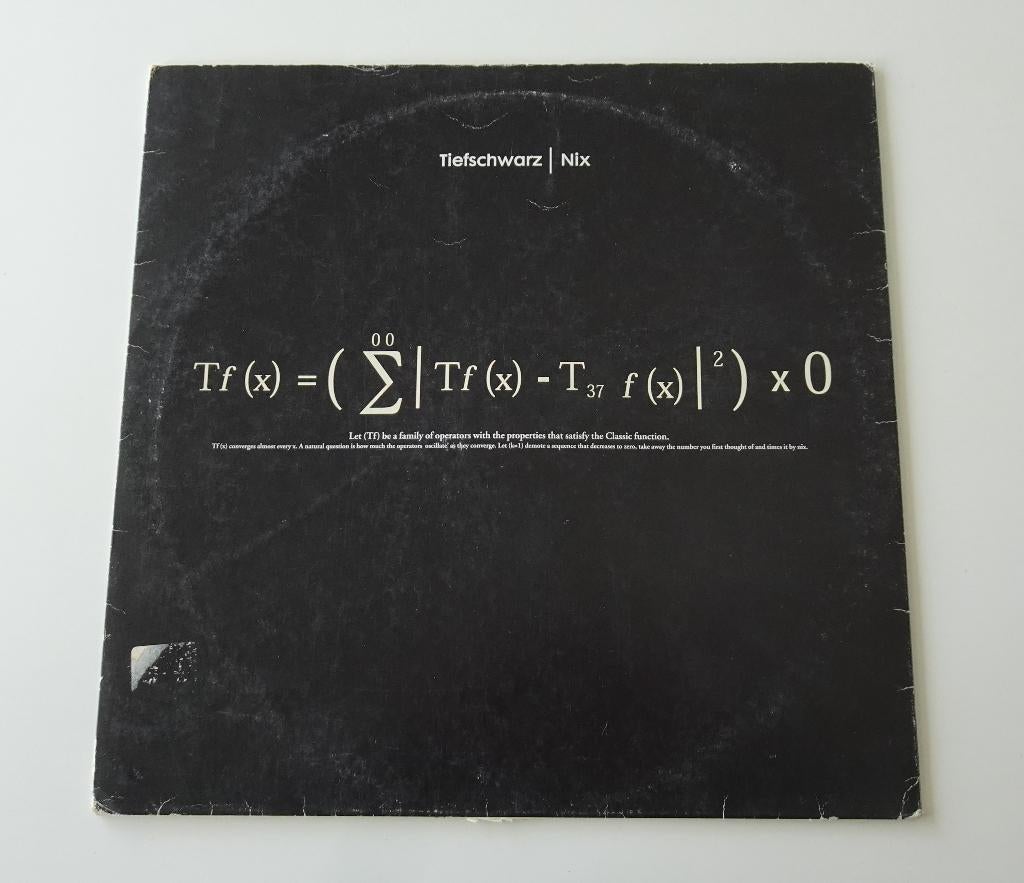Tiefschwarz - Nix 12'' House Vinyl 2003, Ophalen, Zo goed als nieuw, 12 inch, Overige genres