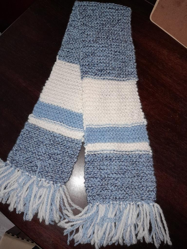 Nieuw peuter/kleuter sjaal blauw wit, Ophalen of Verzenden, Nieuw, Jongen of Meisje, Sjaal