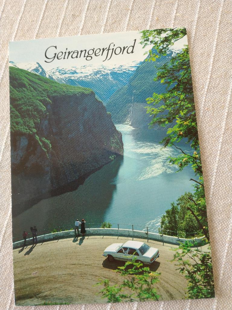 Noorwegen, Geirangerfjord, Verzamelen, Ansichtkaarten | Buitenland, Ophalen of Verzenden, 1980 tot heden, Gelopen, Overig Europa