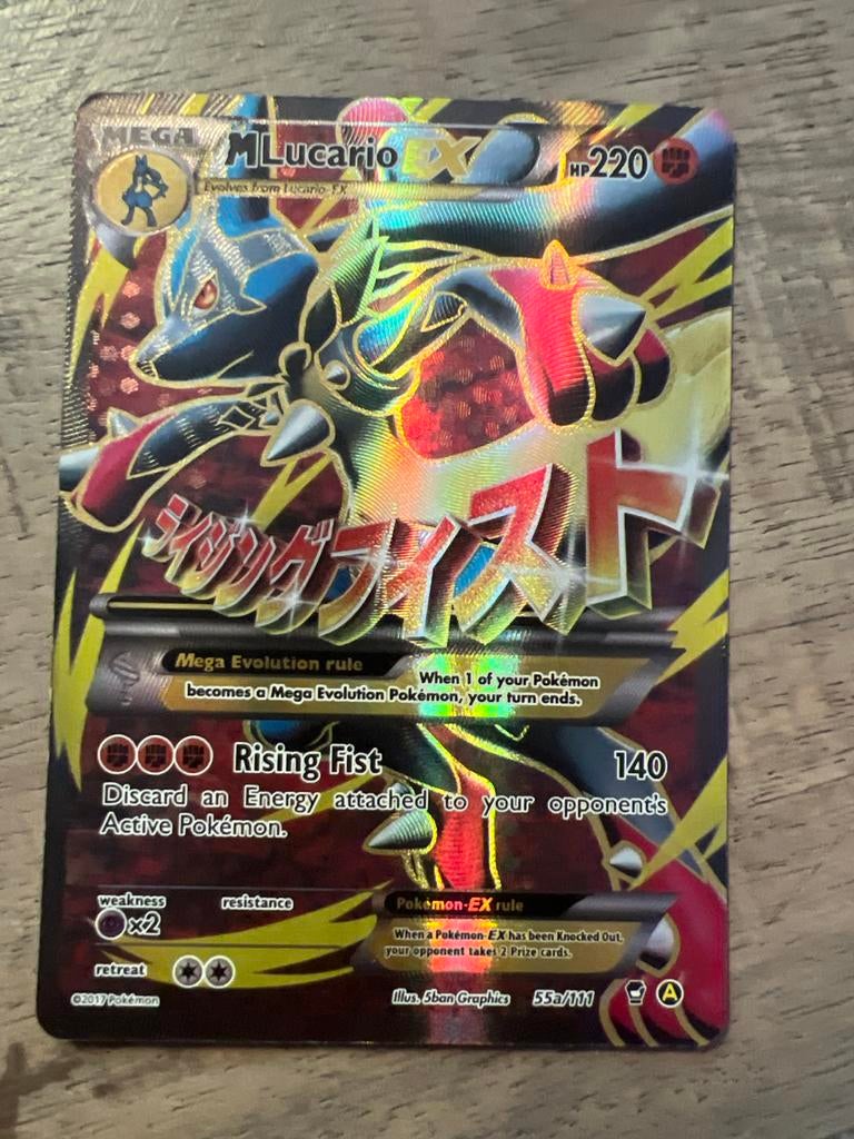 Pokémon M Lucario EX 55a/111 Kaart - Rising Fist, Ophalen of Verzenden, Nieuw, Losse kaart