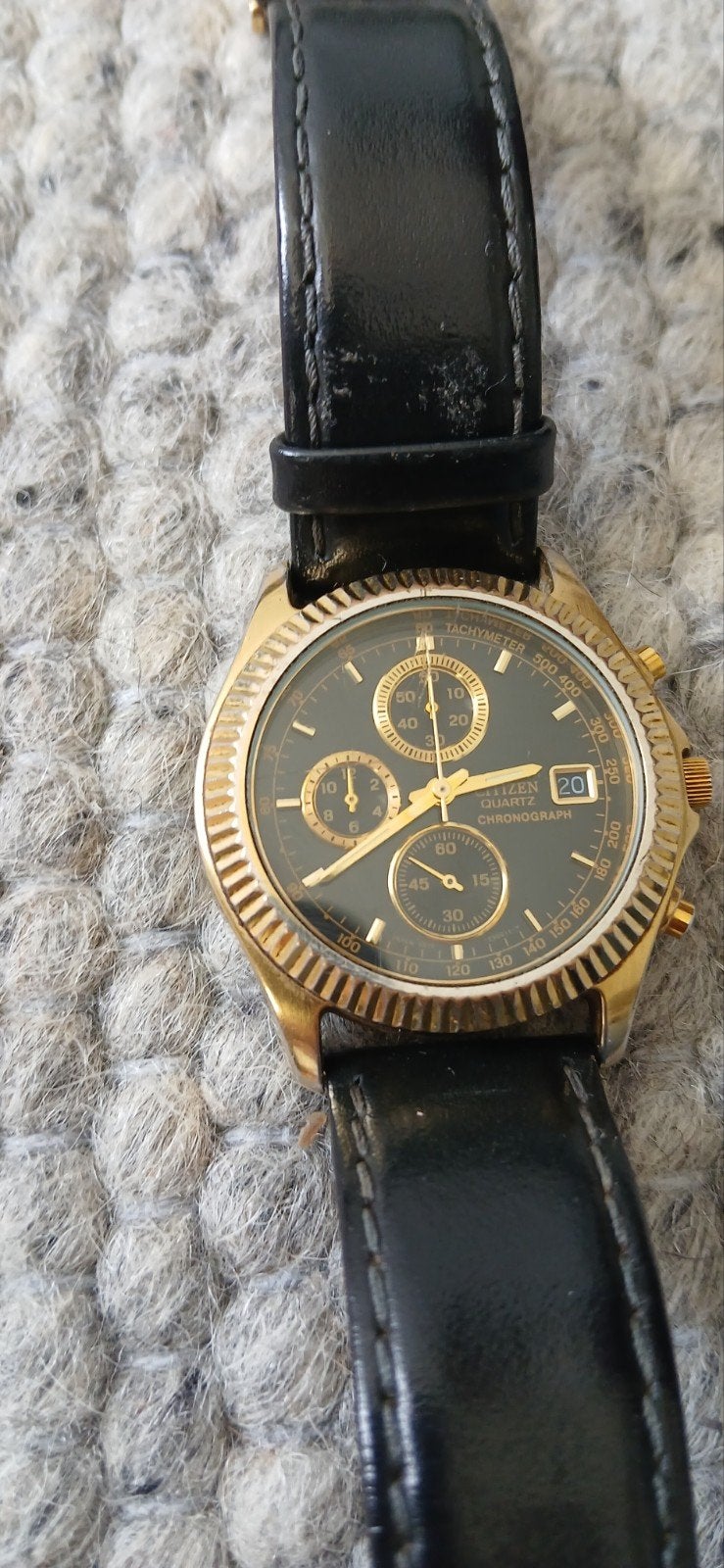 Citizen chronograph 90's horloge, Staal, Met bandje, Polshorloge, Citizen