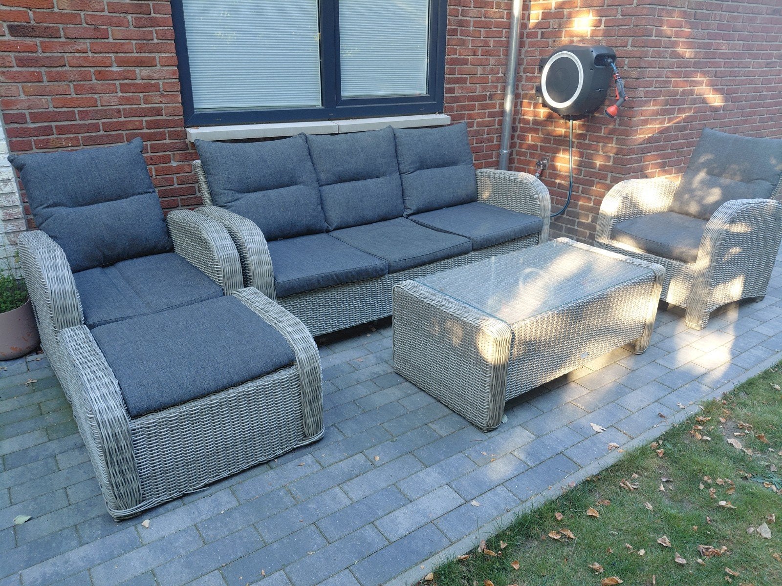 Bellagio Loungeset -  met verstelbare stoelen. Z.G.A.N., Tuin en Terras, Ophalen, Zo goed als nieuw, Kunststof, Loungeset