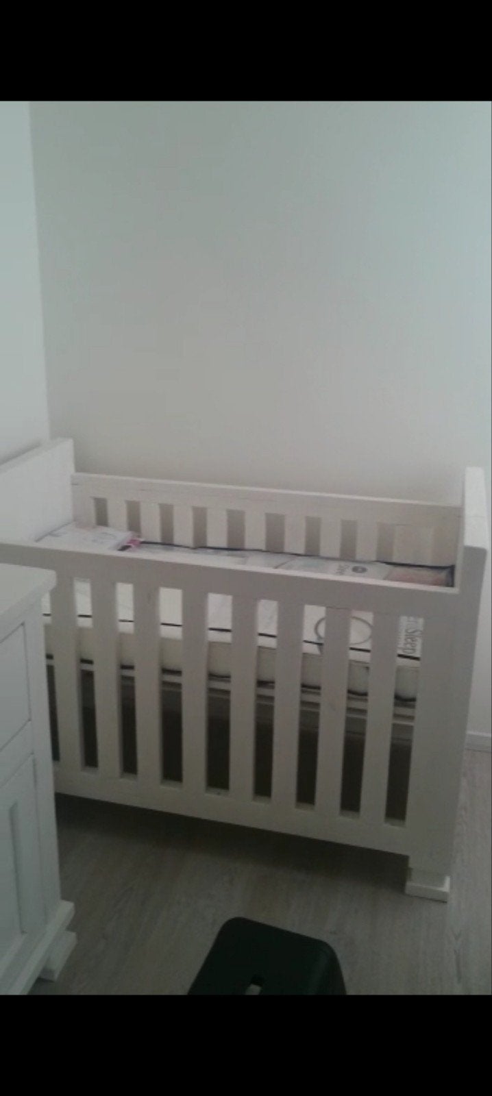 Complete babykamer wit van steigerhout en box, Ophalen, Gebruikt, Jongetje of Meisje